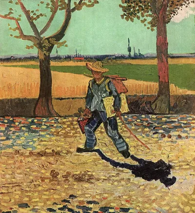 Selfportrait on the Road to Tarascon (The Painter on His Way to Work) by Vincent van Gogh