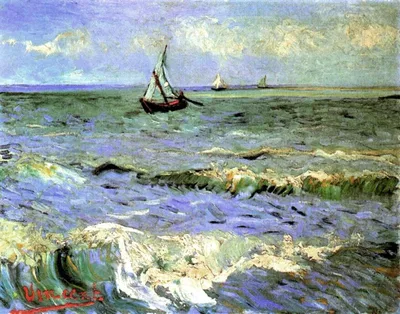 Seascape at Saintes-Maries by Vincent van Gogh
