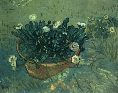 Still Life Bowl with Daisies by Vincent van Gogh