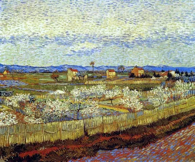 Peach Trees in Blossom by Vincent van Gogh