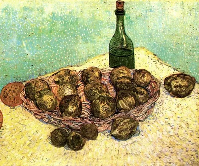 Still Life Bottle, Lemons and Oranges by Vincent van Gogh