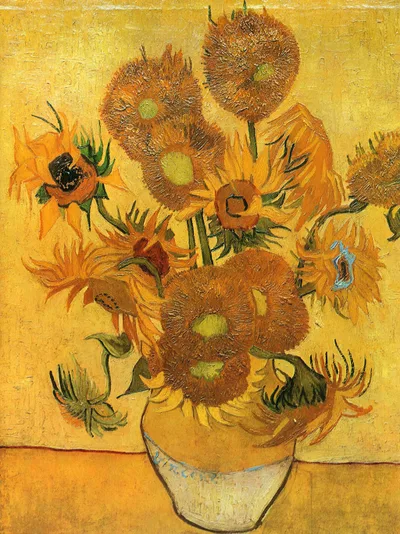 Still Life - Vase with Fifteen Sunflowers by Vincent van Gogh