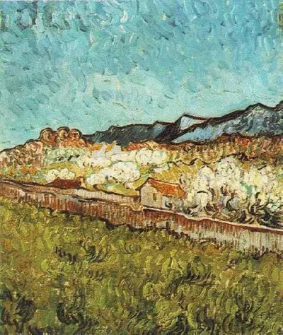 At the Foot of the Mountains by Vincent van Gogh