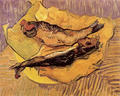 Bloaters on a Piece of Yellow Paper by Vincent van Gogh