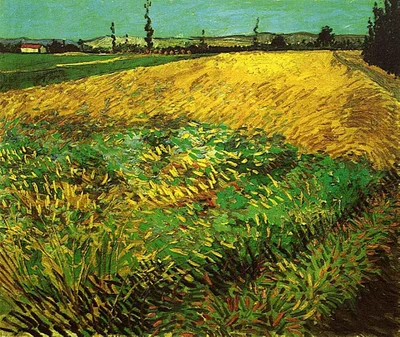 Wheat Field with the Alpilles Foothills in the Background by Vincent van Gogh