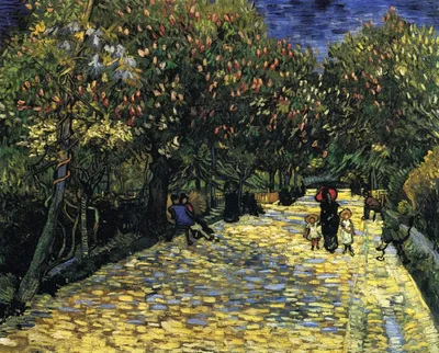 Avenue with Flowering Chestnut Trees at Arles by Vincent van Gogh