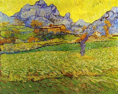 A Meadow in the Mountains: Le Mas de Saint-Paul by Vincent van Gogh