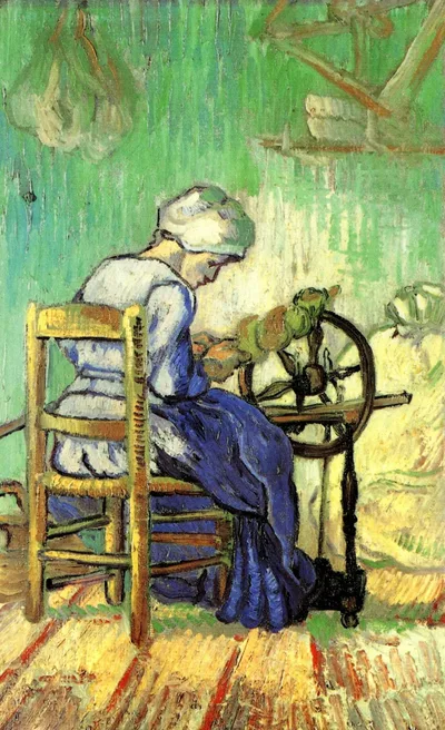 The Spinner (after Millet) by Vincent van Gogh