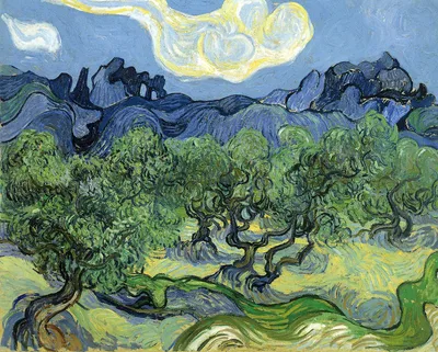 The Alpilles with Olive Trees in the Foreground by Vincent van Gogh