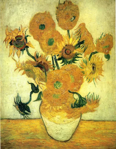 Still Life - Vase with Fourteen Sunflowers by Vincent van Gogh