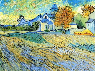 View of the Church of Saint-Paul-de-Mausole by Vincent van Gogh