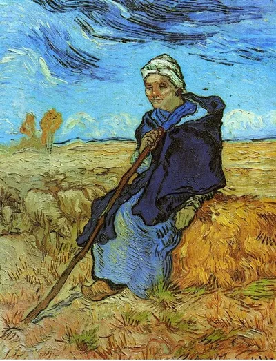 The Shepherdess (after Millet) by Vincent van Gogh