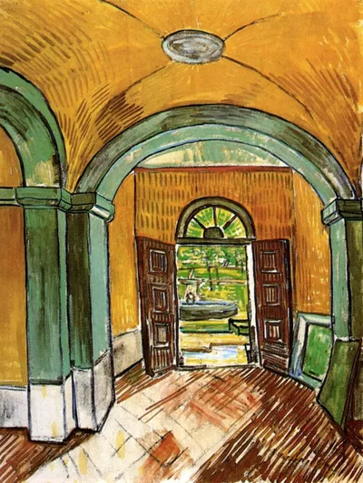 The Entrance Hall of Saint-Paul Hospital by Vincent van Gogh