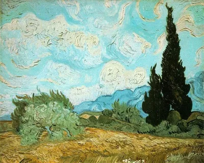 Wheat Field with Cypresses by Vincent van Gogh