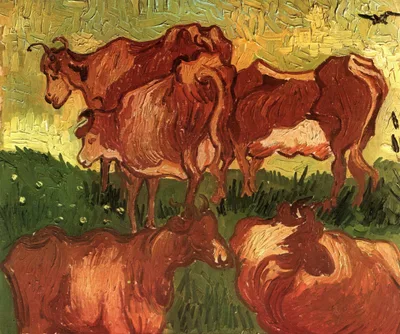 Cows by Vincent van Gogh