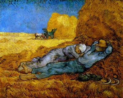Noon, rest from work (after Millet) by Vincent van Gogh