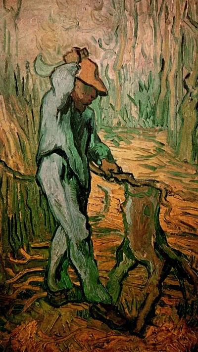 The Woodcutter after Millet by Vincent van Gogh