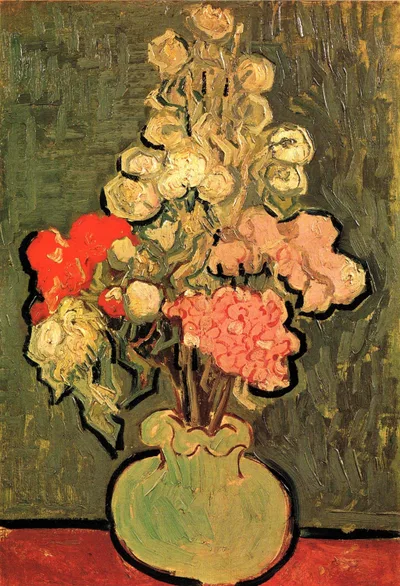 Still Life Vase with Rose-Mallows by Vincent van Gogh