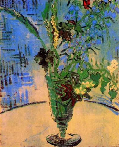 Still Life Glass with Wild Flowers by Vincent van Gogh