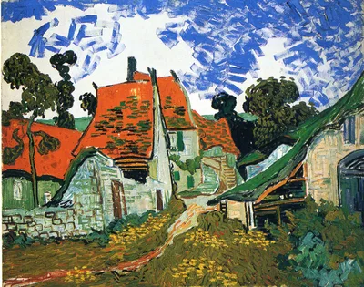 Street in Auvers-sur-Oise by Vincent van Gogh