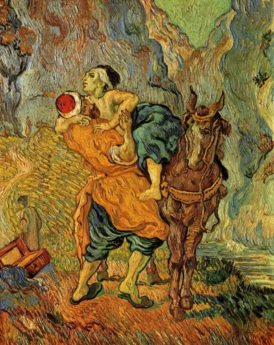The Good Samaritan, after Delacroix by Vincent van Gogh