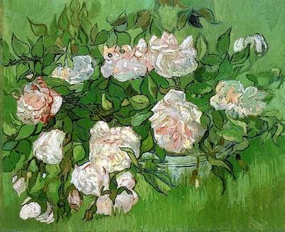 Still Life - Pink Roses by Vincent van Gogh