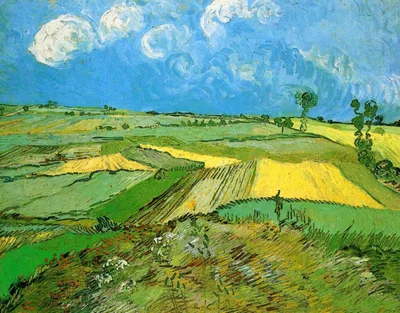 Wheat Fields at Auvers Under Clouded Sky by Vincent van Gogh