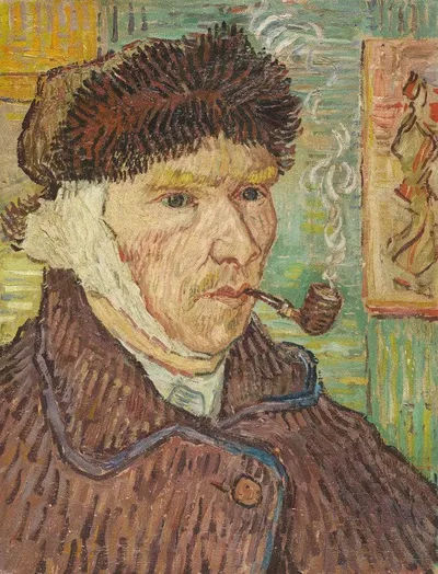 Self-portrait with a Bandaged Ear and Pipe by Vincent van Gogh
